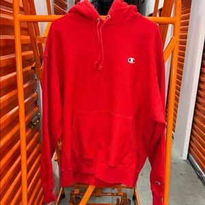 Champion Men's Reverse Weave Red Hoodie